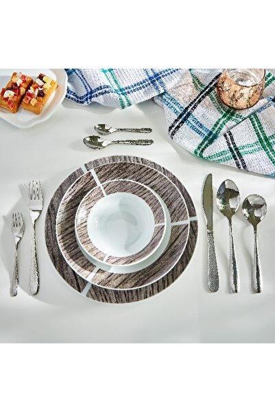 Home Box Hammered Stainless Steel Soup Spoon - Set of 3