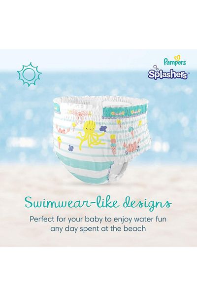 Pampers Splashers Swim Pants, Size 3-4, 6-12kg, Carry Pack, 12 Count.