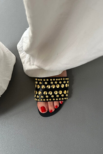 Mupa Shoes Μαύρες γυναικείες παντόφλες