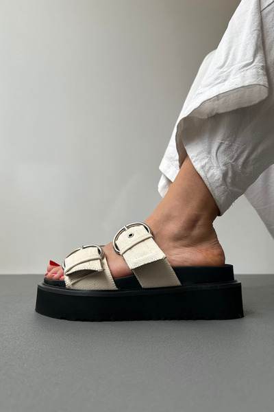 Mupa Shoes Γυναικείες Παντόφλες ΛΙΝΕΣ ΜΠΕΖ