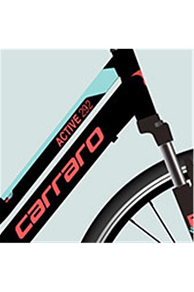 Kron 28J CARRARO ACTIVE 292 ŞEHİR BİSİKLETİ - SİYAH TURKUAZ MERCAN - 40 KADRO