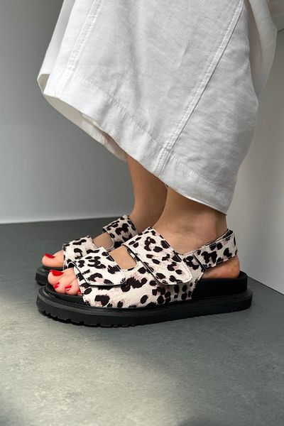 Mupa Shoes BEIGE LEOPARD Women's Sandals