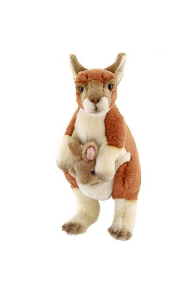 TOYFEST لعبة الكنغر القطيفة مع الدمية 28 سم