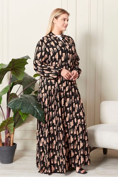 Ferace Large Size Oversize Summer Dress - Comfortable Fit Alaçatı Model