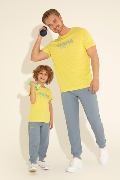 U.S. Polo Assn. Erkek Çocuk Fıstık Yeşili Bisiklet Yaka Tişört 50282248-VR087