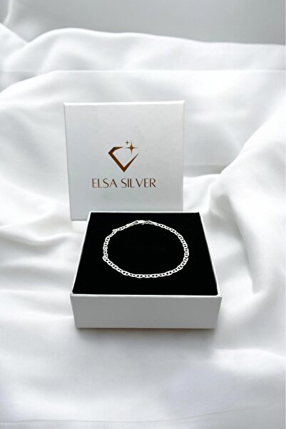 ADA LİFE GÜMÜŞ (ÖZEL KUTULU) 925 Ayar Gümüş 3mm Erkek Forse Barlı Zincir Bile...