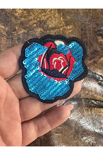 Gönülden Tasarım 7X6 CM FERĂSTREȚĂ ADESĂ FĂRĂ FIERĂ FLORI COLORATE APLICATĂ DE CUSUT