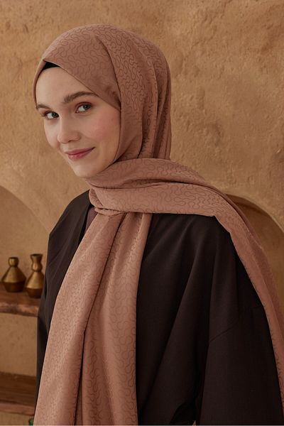 Modakaşmir Silky Jacquard Series Drop Pattern Shawl