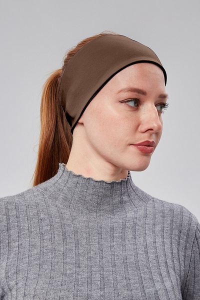 Sonbaharmoda Flexible Combed Cotton Women's Sports Hair Band - Seamless