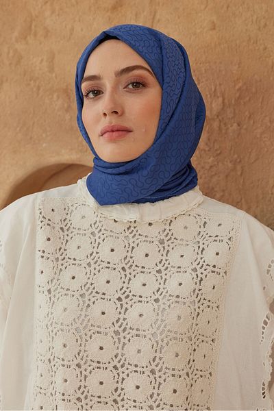 Modakaşmir Silky Jacquard Series Drop Pattern Shawl