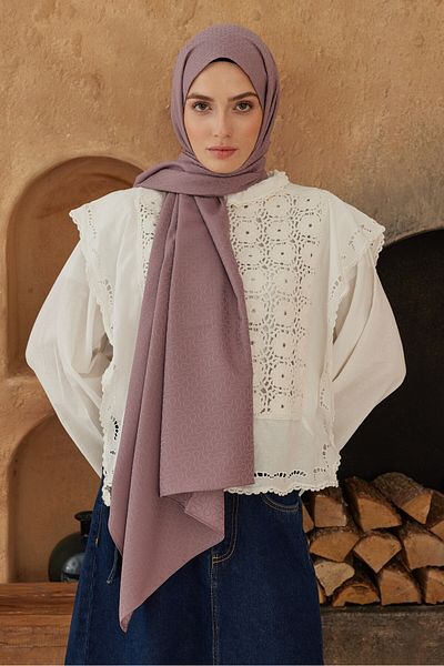 Modakaşmir Silky Jacquard Series Drop Pattern Shawl