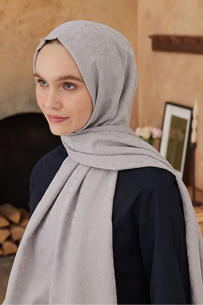 Modakaşmir Şal cu model de arahide din seria Jacquard mătăsos