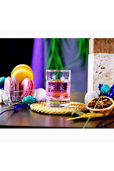 DECOCIA Karabağ 6 Pieces Coffee Side Glass with Sema Pattern