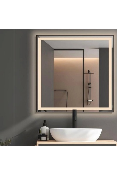 MIRRORLAND Kare Gün Işığı Ledli Kumlamalı Ayna