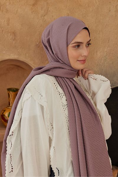 Modakaşmir Silky Jacquard Series Drop Pattern Shawl