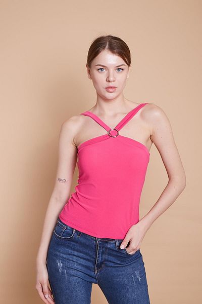 Jument Tesatura creponata din Lycra Accesoriu cu bretele incrucisate pentru corp Bluza-fuge