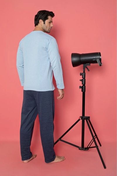 CALİA Ανδρική μακρυμάνικη πιτζάμες με 2 νήματα Raster Winter ΝΕΑ ΣΕΖΟΝ