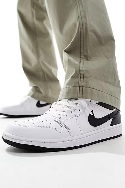 Nike Air Jordan 1 Low Leather Sneaker Genuine Leather White Men's Sports Shoes