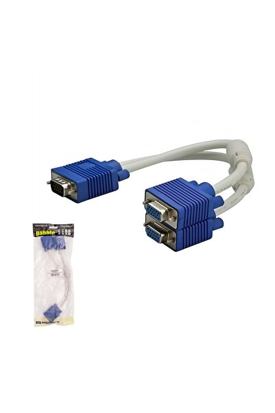 2Lİ VGA ÇOKLAYICI Y SPLİTTER KABLO 3+4 28CM