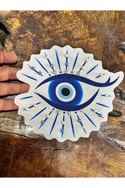 Gönülden Tasarım PIELE DE ZIRCON BEADED EYE EMBROIDERY APLICATĂ 20X17 CM