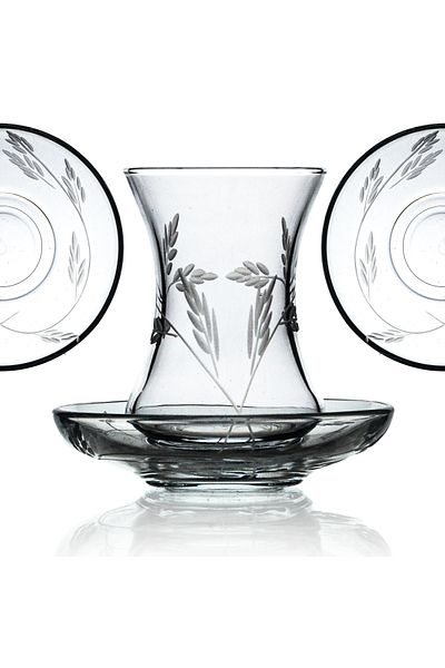 DECOCIA S03 12 Piece Tea Set for 6 People 135cc with Shoot Pattern