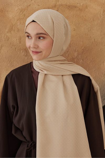 Modakaşmir Silky Jacquard Series Drop Pattern Shawl