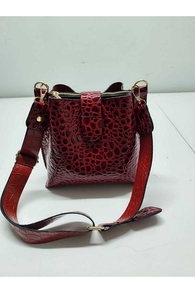 DEMBAGS Red Iroko Quality Women's Arm and Shoulder Bag