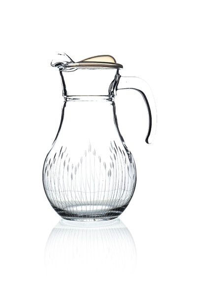 DECOCIA 1800cc Pudgy Kesme Cam Sürahi Vega Desenli