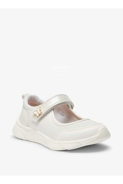 Juniors Textured Mary Jane Shoes with Hook and Loop Closure