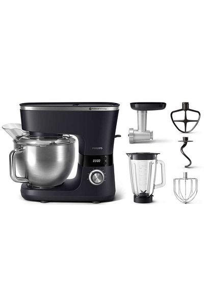 Philips Kitchen Machine - 1000W, - Black - Hr7962/21