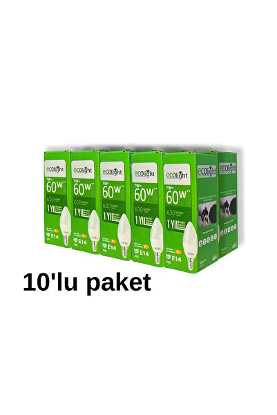ecolight 7 W Beyaz E14 Led Ampul