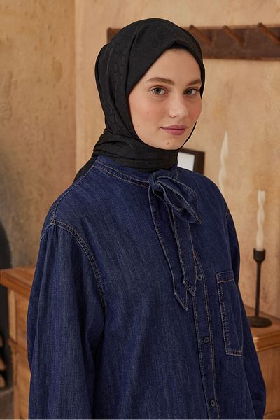 Modakaşmir Şal cu model de arahide din seria Jacquard mătăsos