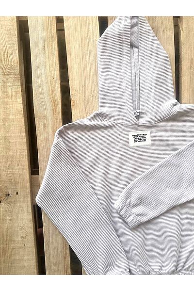 atabay Ribbed Hooded Sweatshirt and Sweatpants Set