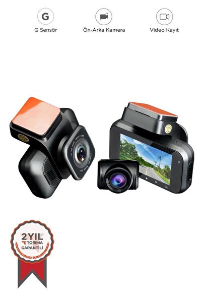 Torima Araç İçi Kamera Gece Görüşlü 4K 1080P G Sensörlü Park Modlu Geri Görüş Araç Kamerası TA08 Siyah