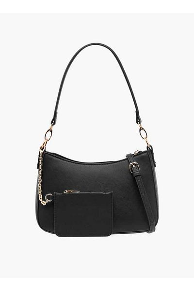 Missy Textured Crossbody Bag with Zip Closure and Pouch