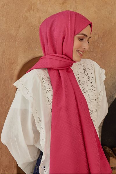 Modakaşmir Silky Jacquard Series Drop Pattern Shawl