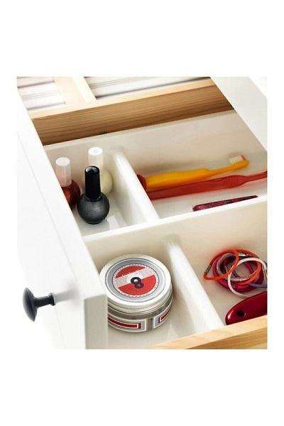 IKEA Λευκό Billigen Συρτάρι Organizer με θήκες Λευκό 17 X 32,5 cm Συρτάρι 1 Τύπος 0 Πλαστικό