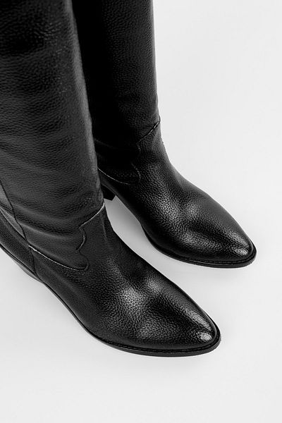 Shoeberry Rebel Schwarze Cowboystiefel für Damen