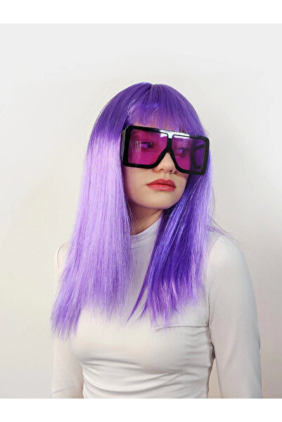 Twin Store Lilac Color Long Straight Party Wig