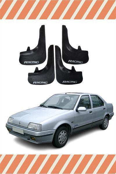 FİXFLEX Renault R 19 Racing Written 4-Piece Dust Cover Fender Mudflap