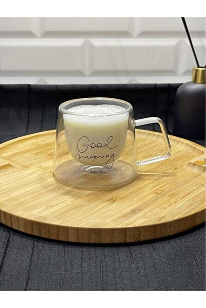 Perotti 13793 كوب قهوة زجاجي مزدوج الجدار بسعة 200 مل