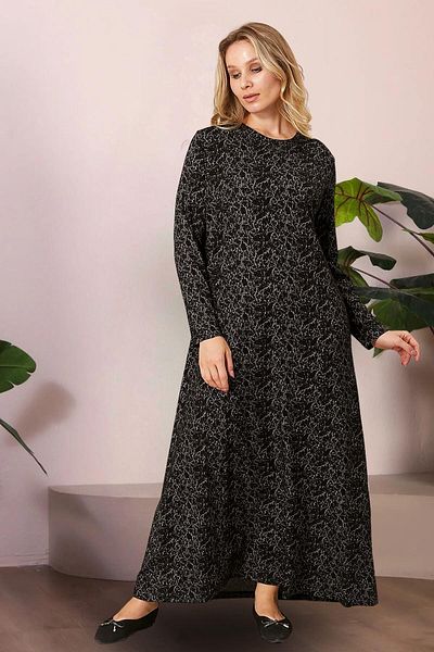 Ferace Jacquard Hijab - Γυναικείο Μητρικό Φόρεμα Plus Size