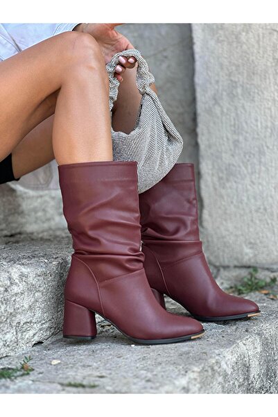 Giydim Gidiyor Μποτάκια Claret Red Mayra