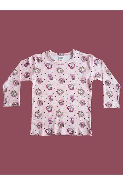 Çamaşır Bahçesi Patterned Children's Long Sleeve Pajama Set - # Printed Children's Pajama Set # Laundry Garden # Pink Moon Pattern Pajamas