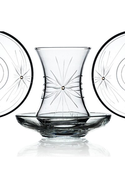 DECOCIA S03 12 Kişilik 24 Parça Çay Seti 135cc Mira Desenli