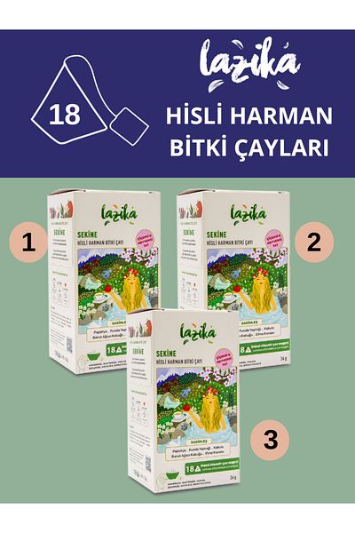 LAZİKA (SET OF 3) Calm Tea Feeling Thresher Sequin