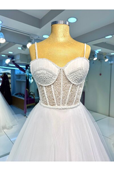 sanem moda Stone Embroidery Wedding Dress