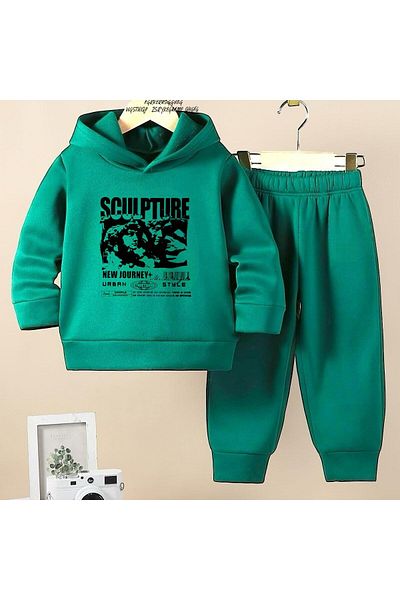 BENROMA Unisex Kids Tracksuit Set - Face Printed, Oversize Fit
