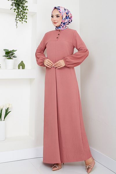 ModaMerve Φόρεμα Dusty Rose Cuff Elastic - 2400HBS932-M