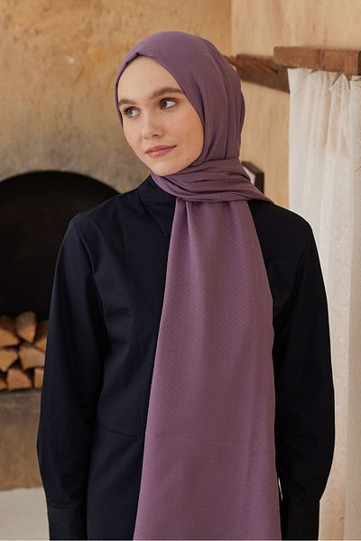 Modakaşmir Şal moale din seria Jacquard cu model de inele